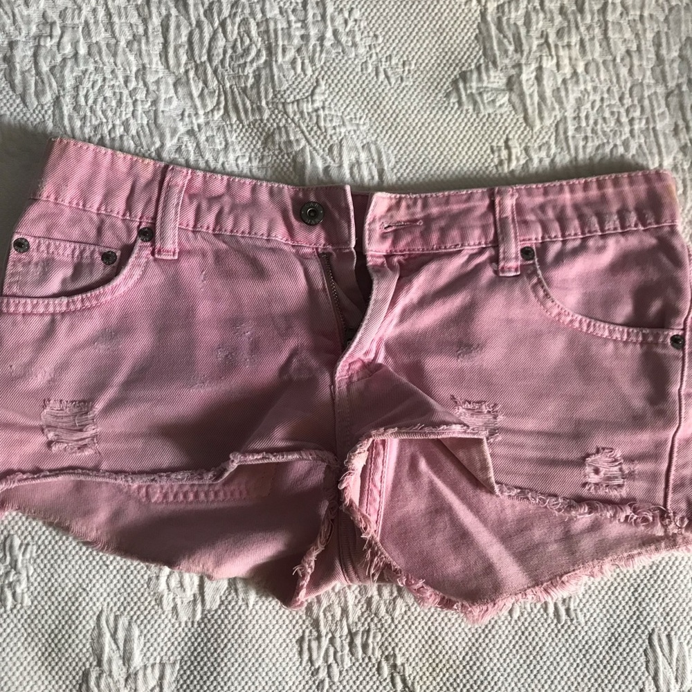 Pink Carmar denim shorts